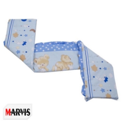 Lenjerie pătuț bebeluș/copii - Set 4 piese Teddy Albastru